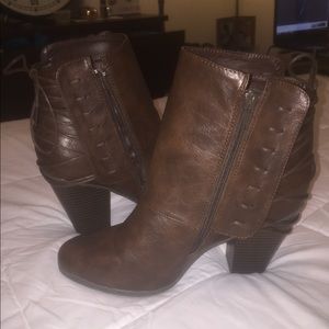 Coffee brown in color